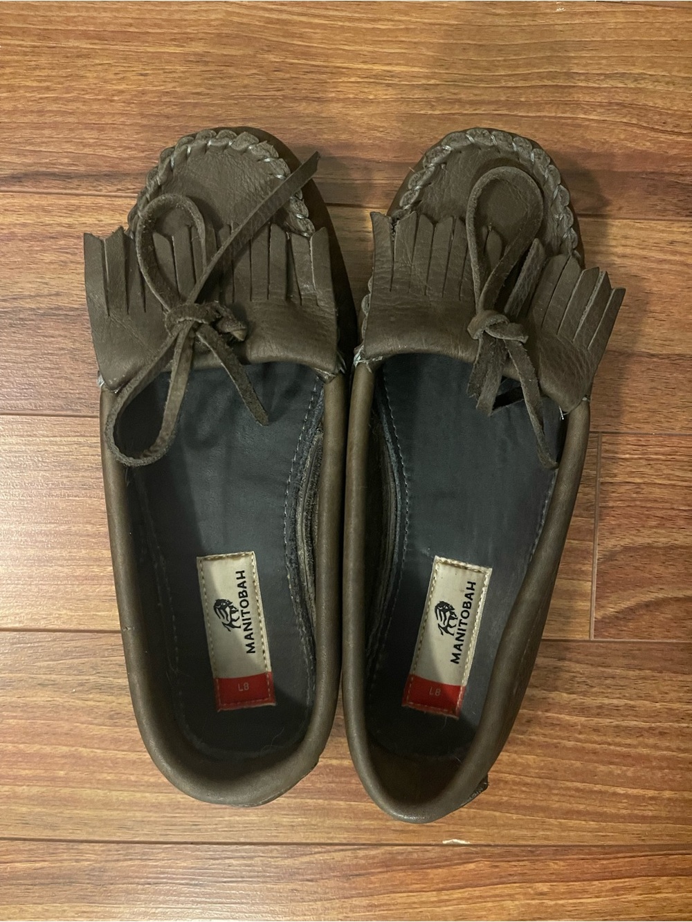 Manitobah Brown Suede Fringe Moccasins